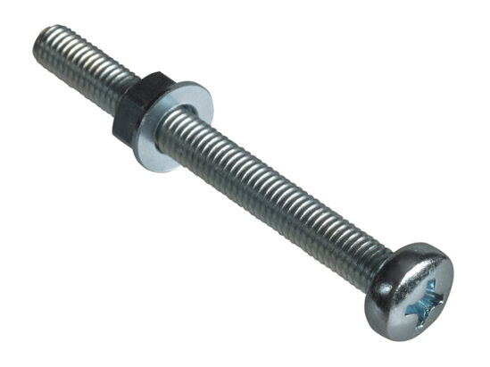 Machine Screw Pozi Compatible Pan Head ZP M5 x 50mm ForgePack 20