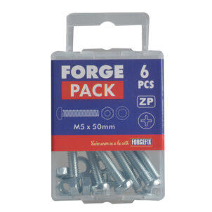Machine Screw Pozi Compatible Pan Head ZP M5 x 50mm ForgePack 20 - Image 2