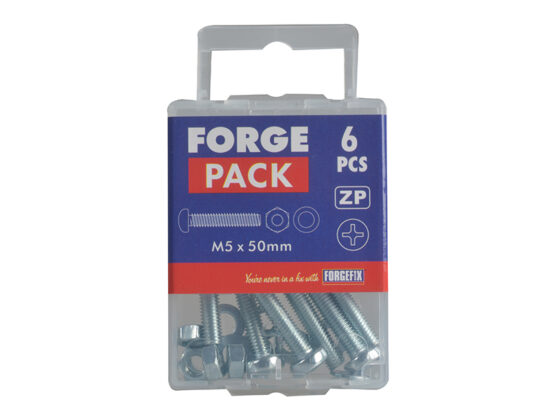 Machine Screw Pozi Compatible Pan Head ZP M5 x 50mm ForgePack 20 - Image 2