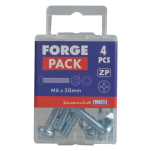Machine Screw Pozi Compatible Pan Head ZP M6 x 50mm ForgePack 15 - Image 2
