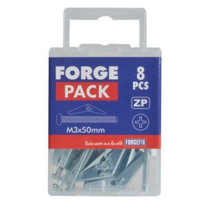Plasterboard Spring Toggle ZP M3 X 50mm ForgePack 8 - Image 2
