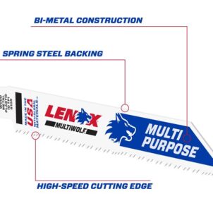 MultiWolf Wave Edge Reciprocating Saw Blade 152 x 19 x 0.9mm 10 TPI (Pack 25) - Image 4