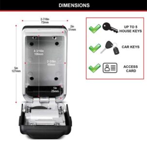 5425E Light Up Dial Select Access® Wall Mounted Key Box - Image 9