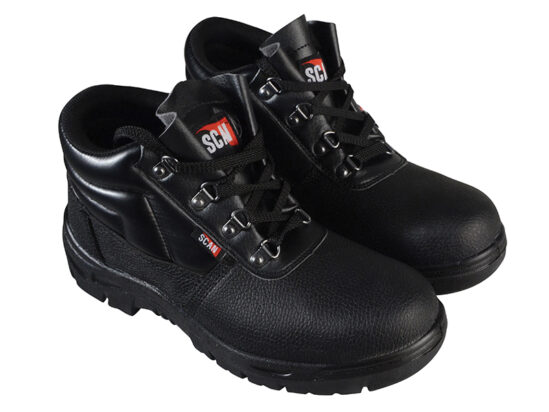 4 D-Ring Chukka Safety Boots Black UK 4 EUR 37